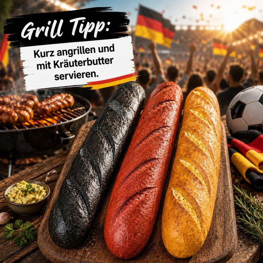 Deutschland Baguette Set vom Grill mit Kräuterbutter als Rezeptidee