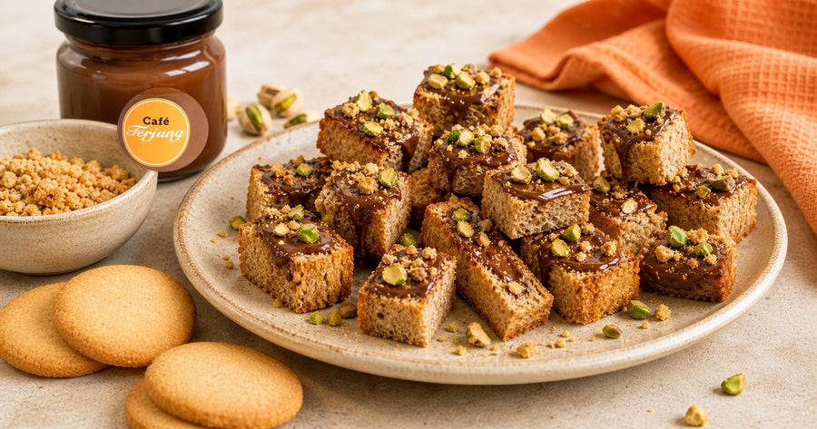 Dubai-Schoko Toast Bites mit Terjung Dinkelvollkorn-Toastbrot und Nuss-Nougat-Pesto