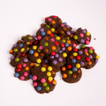 Mini Smartie Cookies dunkel mit bunten Smarties