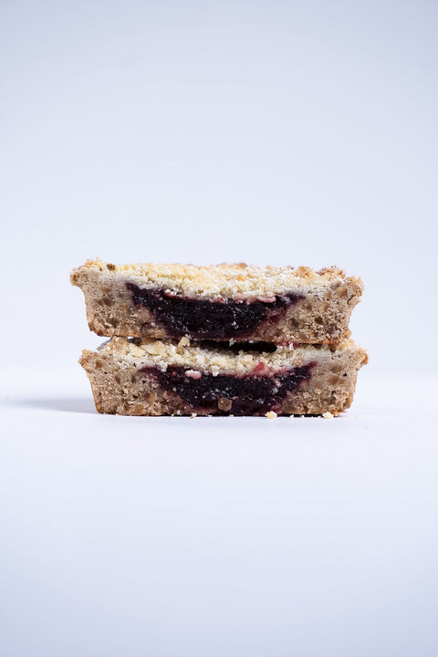 Linzer Törtchen innen mit Wildheidelbeeren