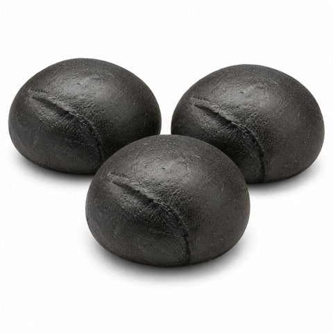 Schwarzer Kumpel Kohle-Brötchen als 3er Set